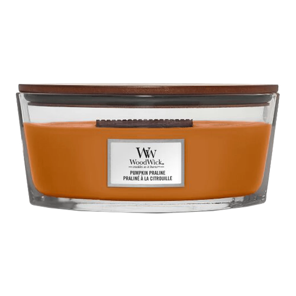 Woodwick Pumpkin Praline Ellipse Candle - Geurkaars 1 Woodwick Pumpkin Praline Ellipse Candle - Geurkaars