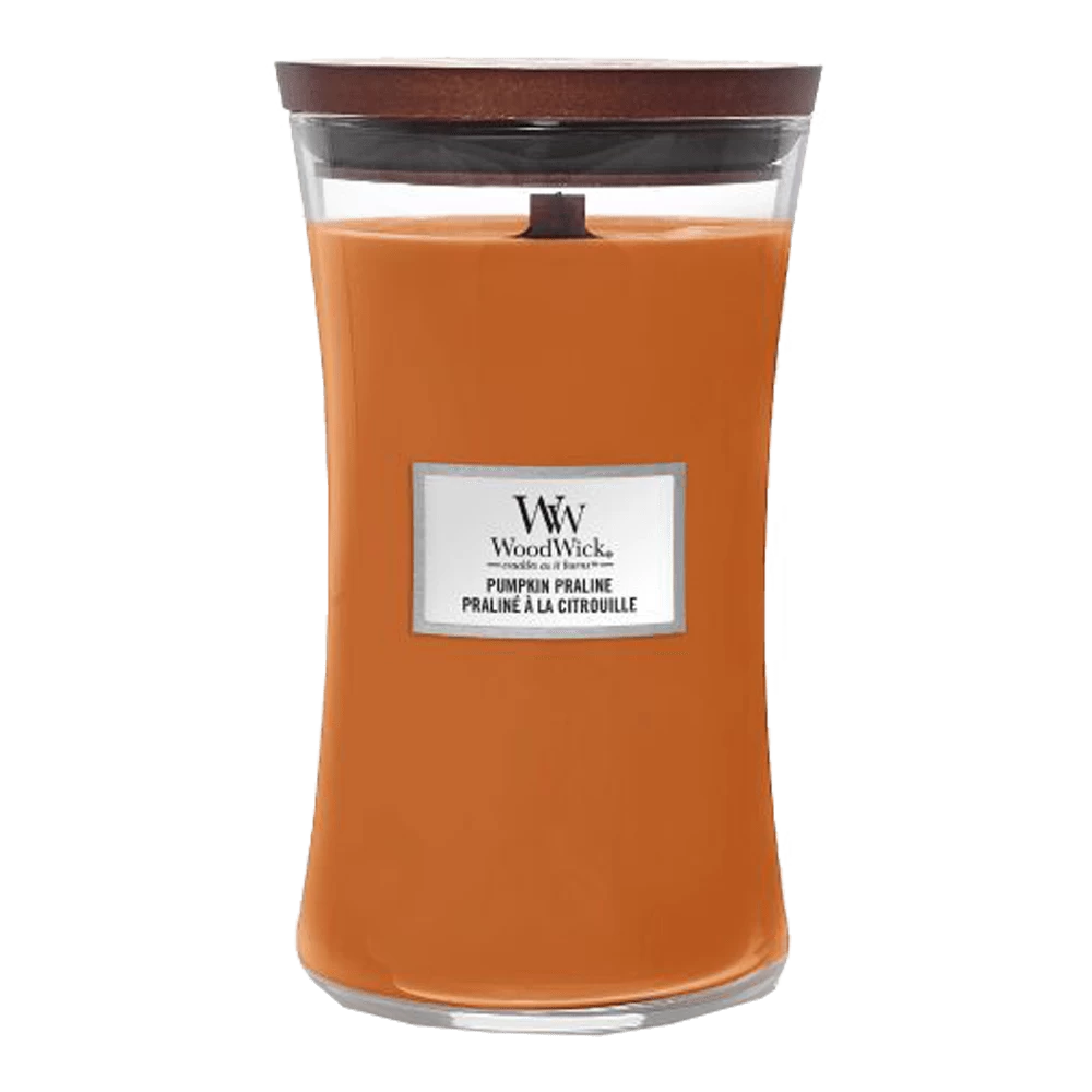 Woodwick Pumpkin Praline Large Candle - Geurkaars 1 Woodwick Pumpkin Praline Large Candle - Geurkaars