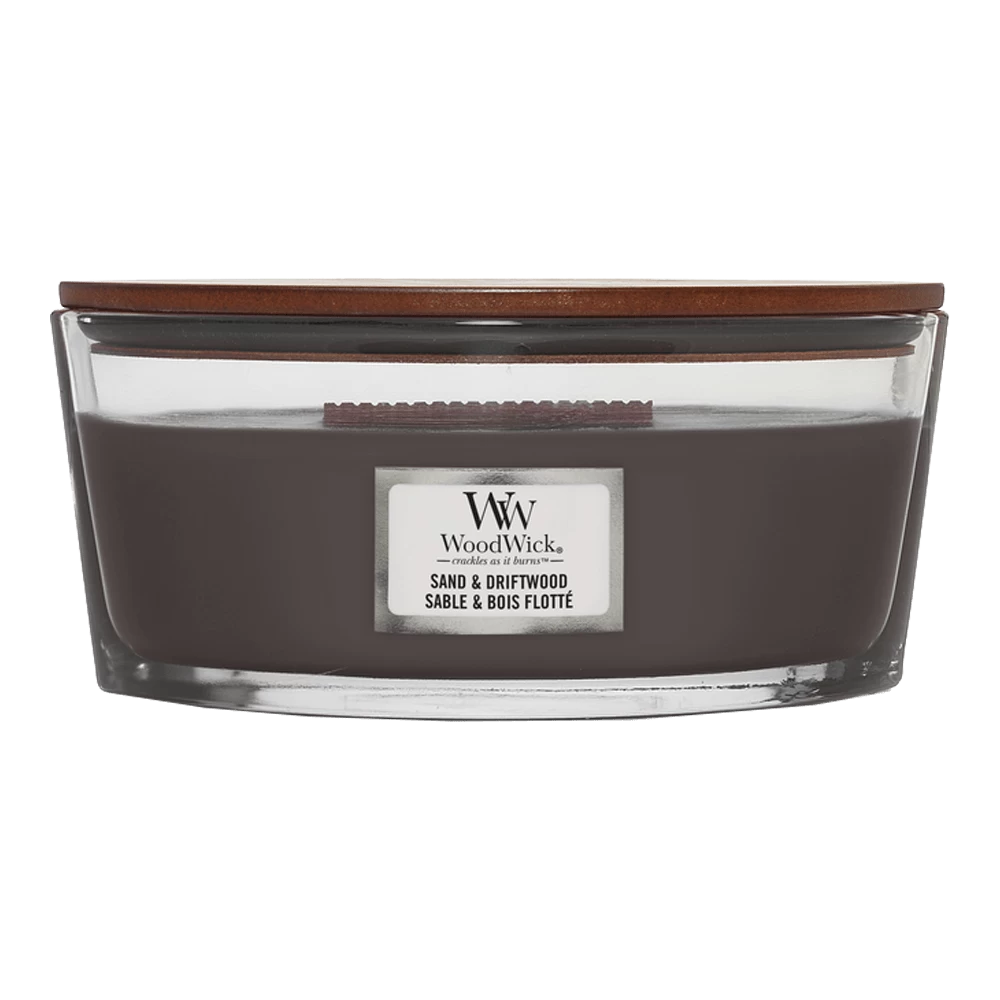 Woodwick Sand & Driftwood Ellipse Candle - Geurkaars 1 Woodwick Sand & Driftwood Ellipse Candle - Geurkaars