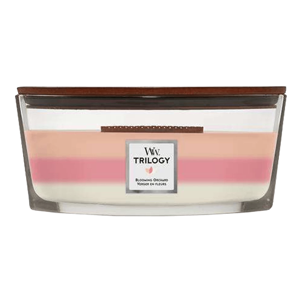 Woodwick Trilogy Blooming Orchard Ellipse Candle - Geurkaars 1 Woodwick Trilogy Blooming Orchard Ellipse Candle - Geurkaars