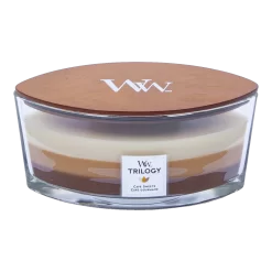 Woodwick Trilogy Cafu00e9 Sweets Ellipse Candle - Geurkaars