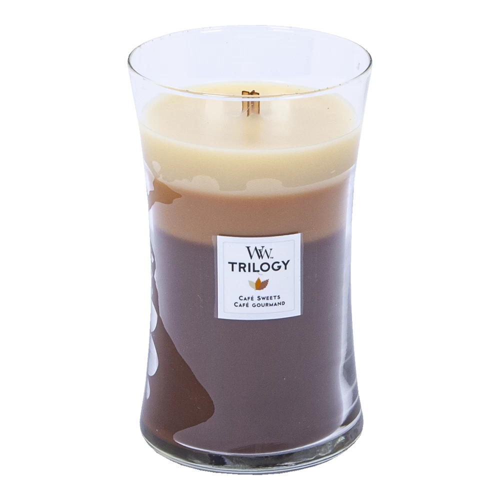 Woodwick Trilogy Cafu00e9 Sweets Large Candle - Geurkaars 2 Woodwick Trilogy Cafu00e9 Sweets Large Candle - Geurkaars - Afbeelding 2