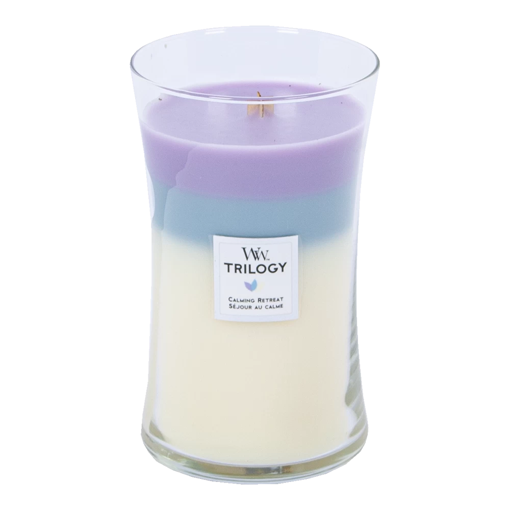Woodwick Trilogy Calming Retreat Large Candle - Geurkaars 2 Woodwick Trilogy Calming Retreat Large Candle - Geurkaars - Afbeelding 2