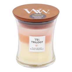 Woodwick Trilogy Island Getaway Medium Candle - Geurkaars