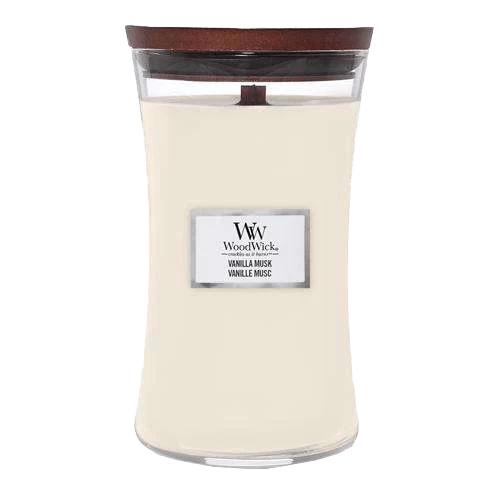 Woodwick Vanilla Musk Large Candle - Geurkaars 1 Woodwick Vanilla Musk Large Candle - Geurkaars