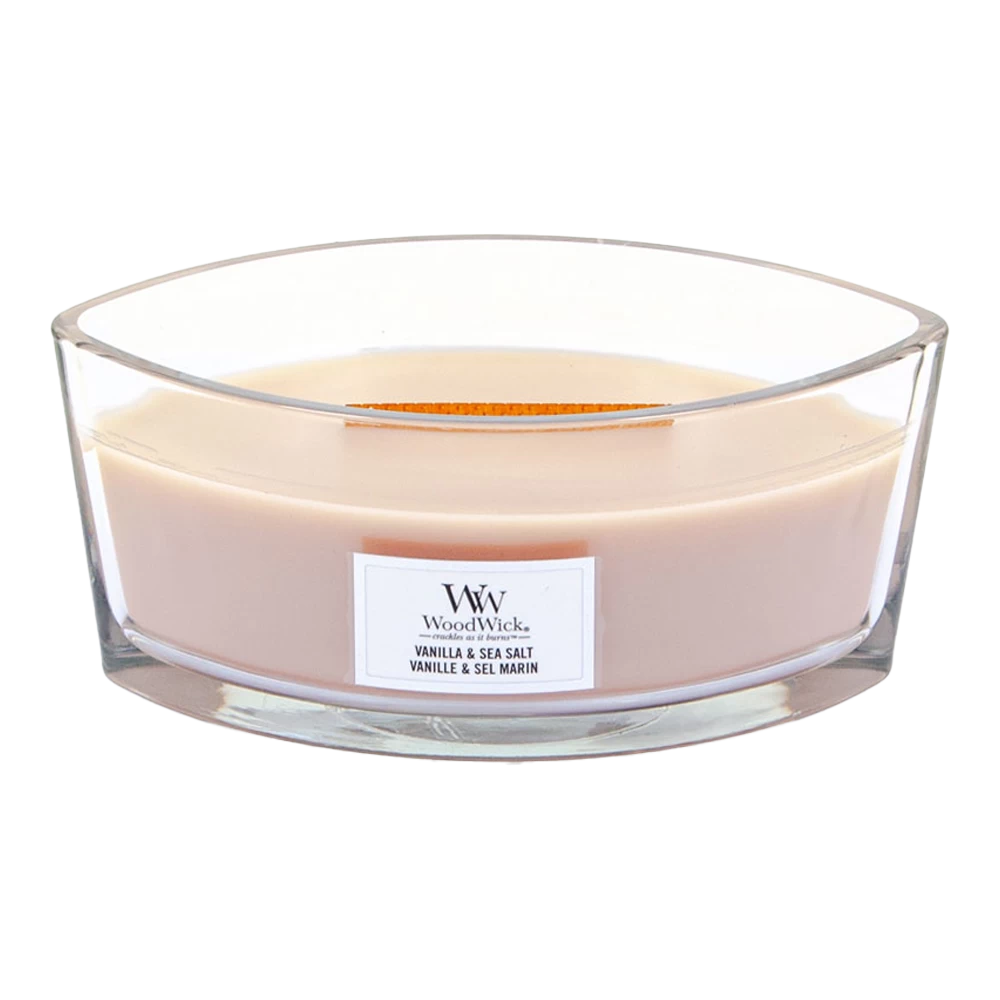 Woodwick Vanilla & Sea Salt Ellipse Candle - Geurkaars 2 Woodwick Vanilla & Sea Salt Ellipse Candle - Geurkaars - Afbeelding 2
